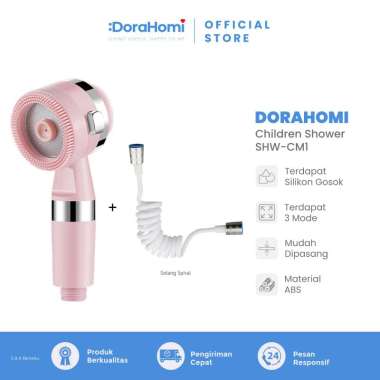 DoraHomi Kepala Shower Kamar Mandi anak sower head air panas dingin Shower + Selang Pink