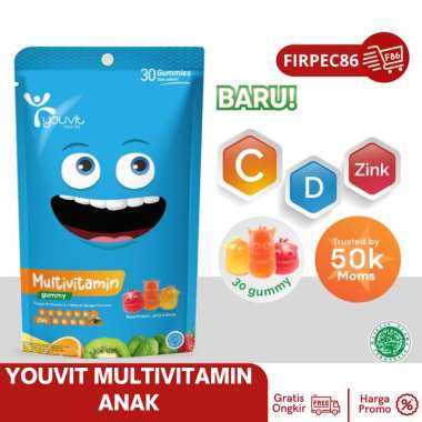 YOUVIT Multivitamin Gummy Anak Pouch Isi 30 Gummy - Vitamin Anak