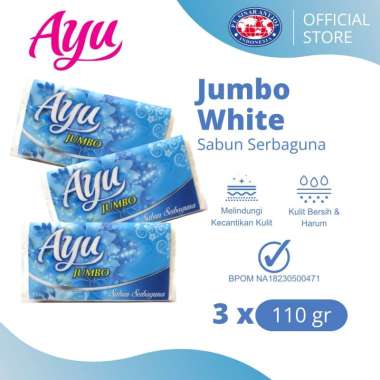 Ayu Beauty Jumbo Bar Sabun Mandi - Putih [110 g/ 3 pcs]