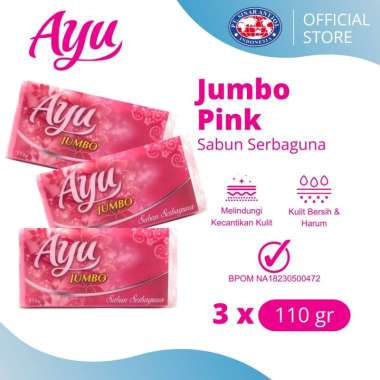 Ayu Beauty Jumbo Sabun Mandi - Pink [110 g/ 3 pcs]
