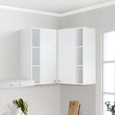 FULL KAYU – Kirana Kitchen Set Rak Dapur Kabinet Dapur Modern Minimalis Nebraska Atas Sudut Bulat