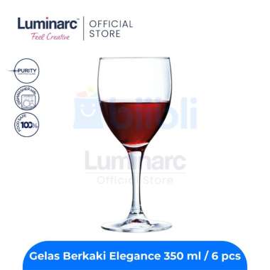 Arcoroc Gelas Berkaki Elegance 350 ml / 6 pcs KACA BENING