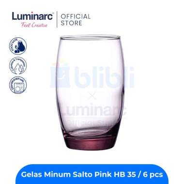 Luminarc Gelas Minum Salto Pink 35 / 6 pcs Pink Muda