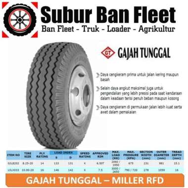 GT MILLER 1100 - 20 16PR BAN LUAR TRUK FUSO UKURAN 11.00-20 BAN CARGO