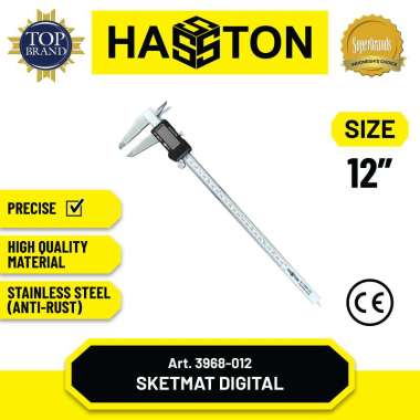 Hasston Sketmat Besi Baja Digital / Sigmat / Jangka Sorong (3965) Sketmat Digital/12 inch