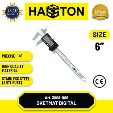 Hasston Sketmat Besi Baja Digital / Sigmat / Jangka Sorong (3965) Sketmat Digital/6 inch