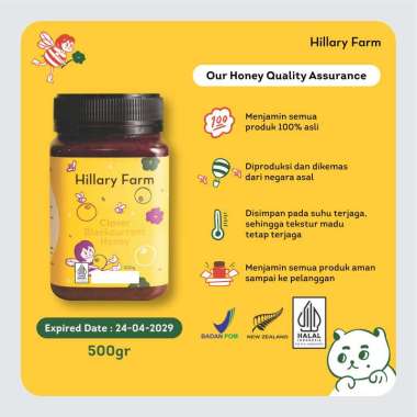 Hillary Farm Clover Blackcurrant Honey 500gr