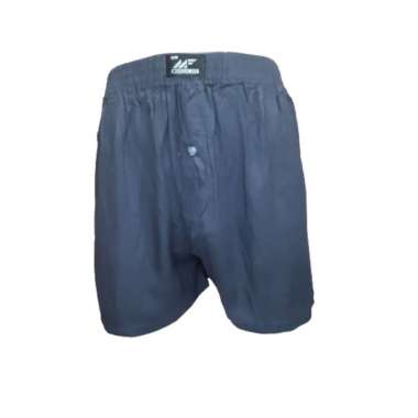Muscle Fit Boxer Kancing Katun Celana Dalam Pria [1 Pcs] ABU XXL