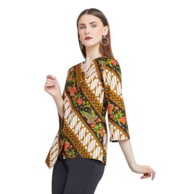 Adikusuma Blouse Batik Parang Seling Kupu 182257020 - Hitam M