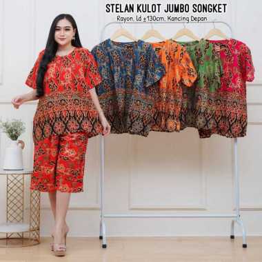 AISY BATIK/SETELAN KULOT JUMBO ARAFA/CELANA PENDEK WANITA/BAJU SANTAI WANITA TERBARU/SETELAN JUMBO