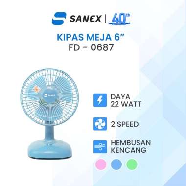 Sanex Kipas Angin Meja FD-0687 Ungu