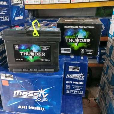 Aki mobil kering toyota new fortuner (bensin) (2015-2020) massiv thunder LN2 12v62ah