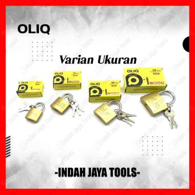 OLIQ Gembok 20 25 30 40 50 60 MM Kuning Kuningan - Rumah Pintu Sepeda 60 MM