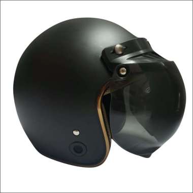HELM BOGO HKM Solid Helm - Black Doff L Black Doff Gold