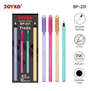 Ball Pen Pulpen Pena Joyko BP-251 Frodo 0.7 mm 1 Box 12 Pcs 0.7 mm