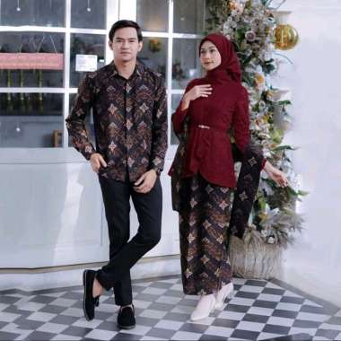 Baju Muslim Set Kebaya Avena1 Kebaya Modern maroon XL