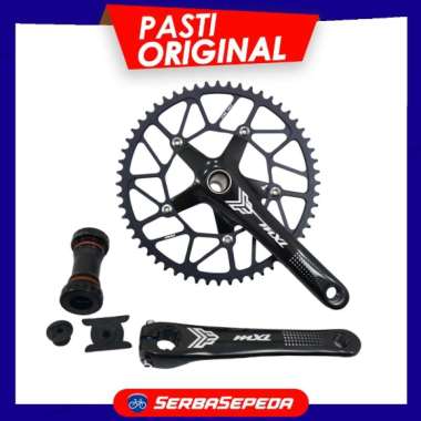 MXL Crankset Hollowtect HT2 Single Chainring Sepeda Fixie | Sepeda Lipat Hitam 56T