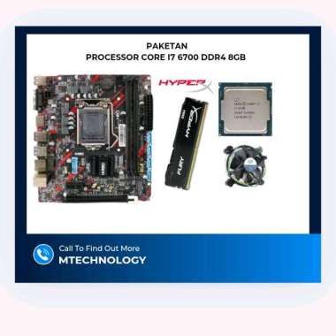 Paket Rakitan PC Intel Core i7 LGA 1151 H110 DDR4 NVME Gaming RAM 8gb