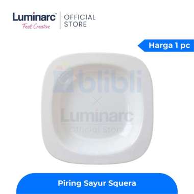 Luminarc Piring Sayur Squera Soup Plate / pc PUTIH