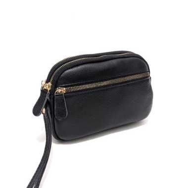 DOMPET POUCH WANITA KULIT ASLI DOMPET KULIT JOLIE POUCH DOMPET CEWEK Hitam