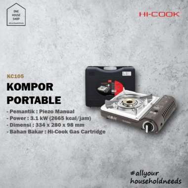 Kompor Gas Portable Hi-Cook KC105 Triple Safety