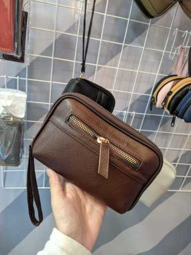 DOMPET POUCH WANITA KULIT ASLI Hitam