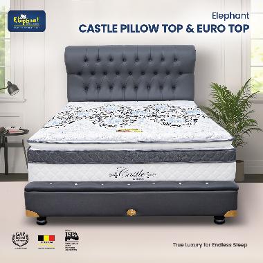 Elephant Castle Hypertop Set Springbed [120 x 200 cm/ Khusus JABODETABEK] 120 x 200 white