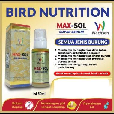 MAX - SOL Suplemen Vitamin Protein Burung Murai Lovebird Kenari Cucak ijo dan semua burung lainnya
