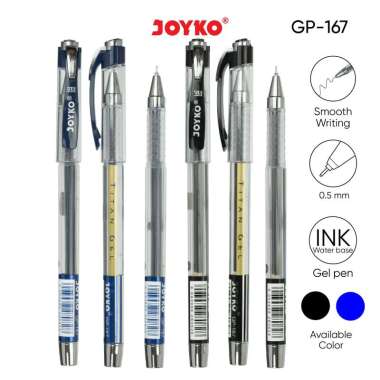 Gel Pen Pulpen Pena Joyko GP-167 Titan Gel 0.5 mm Blue