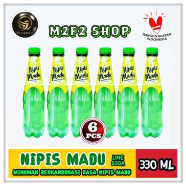 Minuman Nipis Madu Lime Soda Botol Pet | Jeruk Nipis - 330 ml (Kemasan 6 Pcs)