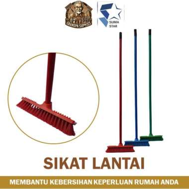 Sikat Lantai Kamar Mandi Gagang Panjang Sapu Lantai Multifungsi Hijau