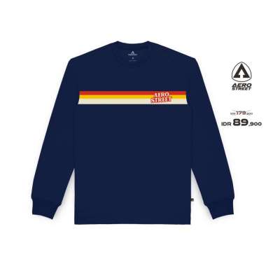 Aerostreet T Shirt Long Sleeve Axiomatic Navy Kaos T-Shirt Longsleeve OAAAA XS