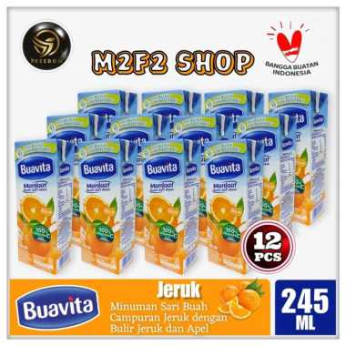 Jus Buavita Rasa Jeruk Kotak | Juice Orange - 245 ml (Kemasan 12 Pcs)