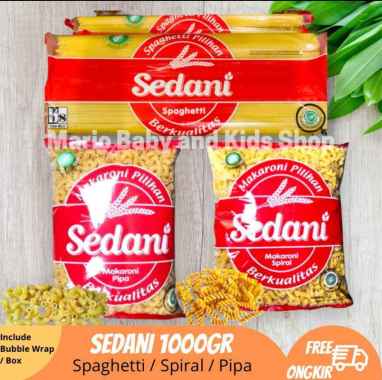 SEDANI Pasta Makaroni Spaghetti / Spiral / Pipa 1Kg Spiral