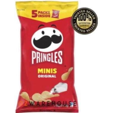 Pringles Original Salted mini potato chips savoury snack multipack are