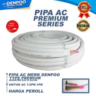 PIPA AC DENPOO UNTUK UKURAN 1/2PK - 1 PK - SEMUA MEREK AC - PREMIUM (PERMETER)