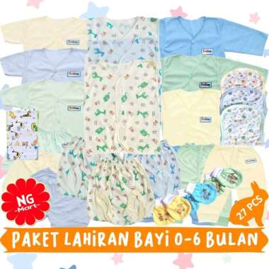 27 PCS PAKET LAHIRAN PERLENGKAPAN BAYI BARU LAHIR LENGKAP NEWBORN KADO HAMPERS POLOS