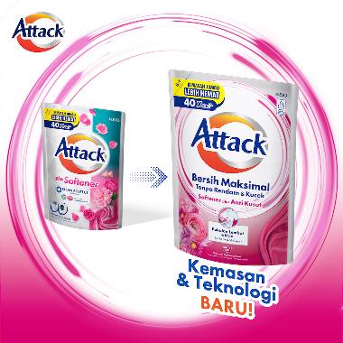 Attack Plus Softener Deterjen Cair Semua Jenis Mesin Cuci 1200ml - Sabun Cuci Baju Liquid -