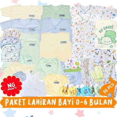 36PCS PAKET LAHIRAN PERLENGKAPAN BAYI BARU LAHIR LENGKAP NEWBORN SNI KADO HAMPERS POLOS