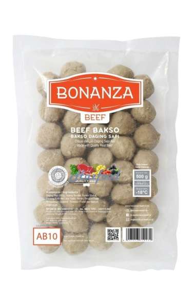 Bonanza Beef Bakso I Bakso Daging Sapi AB10 Isi ±50pcs - 500 Gram