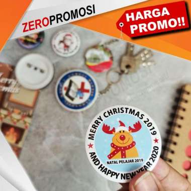 Christmas Souvenir Pin Natal Custom Murah Ukuran 7.5 cm