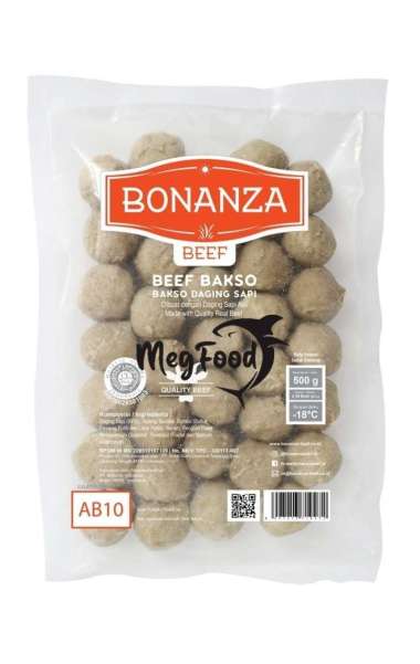 Bonanza Beef Bakso I Bakso Daging Sapi AB10 Isi ±50pcs - 500 Gram