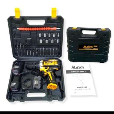 MDON 12TS Cordless 2 Baterai 12V / Mesin Bor Tangan Besi Kayu