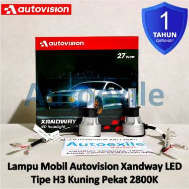 Autovision XANDWAY LED H3 27W Kuning Pekat 2800K Original Garansi Lampu Kabut Mobil