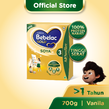 Promo Harga Bebelac 3 Gold Soya Susu Pertumbuhan Vanila 700 gr - Blibli