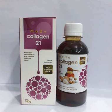 madu collagen 21 plus ekstrak bengkoang vit A E masker kolagen kulit rambut kuku otot