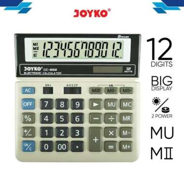 JOYKO Calculator Kalkulator CC-868 12 Digits Silver