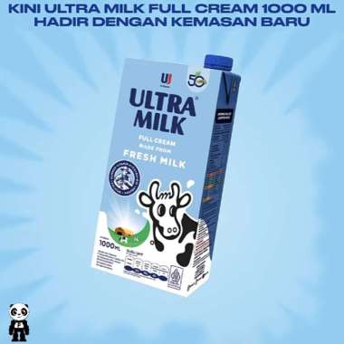 Promo Harga Ultra Milk Susu UHT Full Cream 1000 ml - Blibli