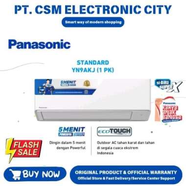 AC PANASONIC CS-YN9AKJ 1 PK 800W BTU 9.000 SI-BIRU POWER X TURBO COOLING R32 [GARANSI RESMI] UNIT ON