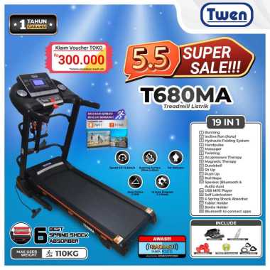 TWEN T680MA Treadmill Elektrik Treadmill Listrik Treadmill Multifungsi Treadmill Murah Treadmil